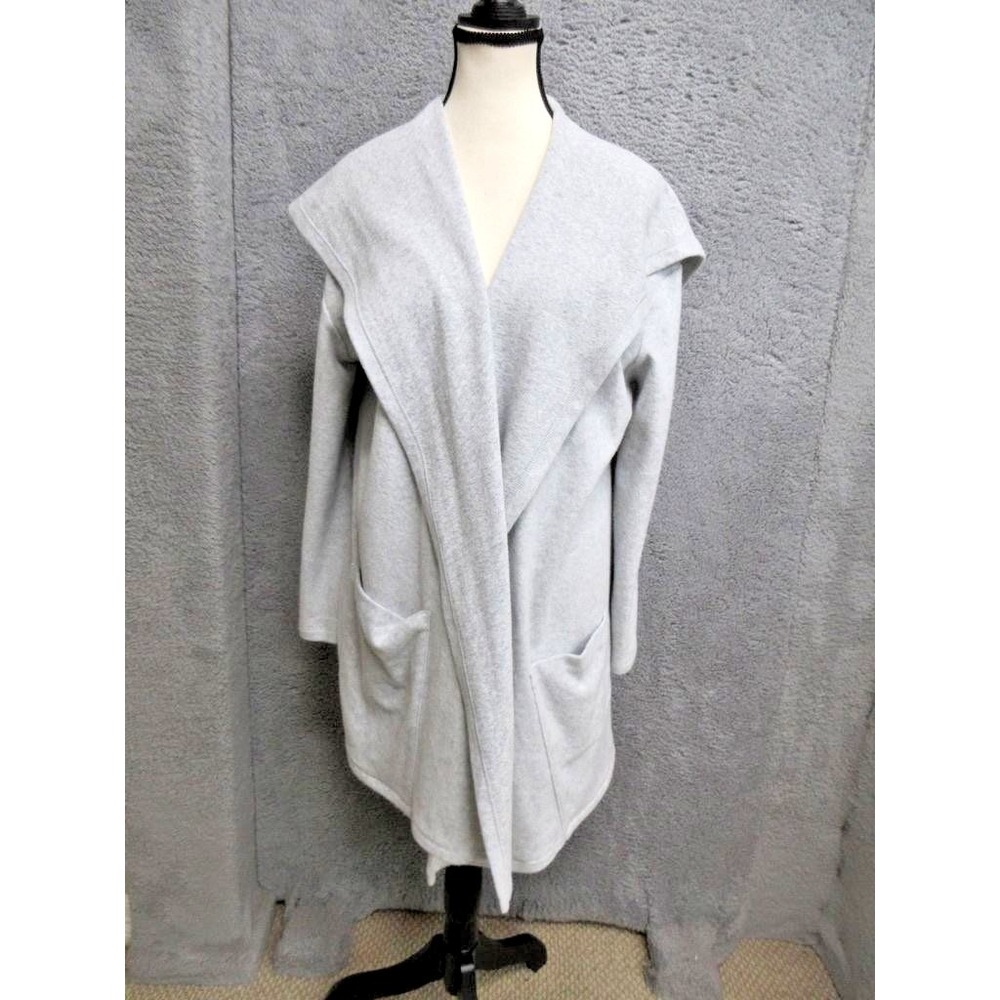Treasure & Bond Sweater Womens Small Gray Hooded Open Front Cardigan Pockets